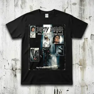 Michael Jackson Dirty Diana T-Shirt, Bad Era Rock Tee