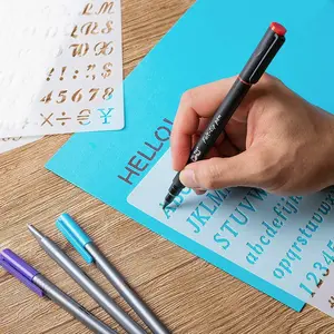 12 Pack Reusable Letter Stencils, 4 X 7 Inch Plastic Alphabet Letters, Ideal for Drawing and Painting, Durable and Easy to Use