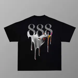 888 UNLIMITE8 T-SHIRT - 100% COTTON  Unisex Cotton Tshirt Soft Top Crewneck Shortsleeve Streetwear