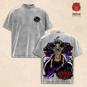 Saint Nerona Imu v2 - One Piece T-Shirt Vintage Washed Oversized Anime Shirt, Cotton Streetwear Graphic Tee, Casual Heavyweight Apparel, Acid Wash Unisex Top, Gift for Manga and Anime Fans
