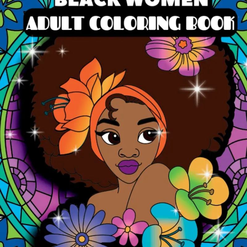 Meechiz Black Women's Halloween Adult Coloring Book - Soft-Cover Relax & Color Tool, Modern Black Girl Magic Gift, Fun Art Boosts Creativity (9/7/2022) Paperback
