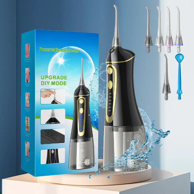 IPX7 Waterproof Electric Flossing Machine 320ML Capacity 7 Modes 6 Jet Techniques Gentle Gum Care Microbubble Water Flow Oral adult gift water  flosser  for  braces