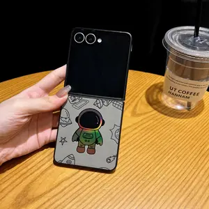 High-End Astronaut Design Samsung Galaxy Z Flip Case, Anti-Slip Shockproof Cover for Z Flip 7 Fe/7/6/5/4, Luxury Protective Phone Shell