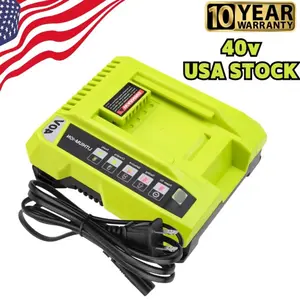 40 Volt Lithium-Ion OP401 Charger Compatible with Ryobi 40V Battery OP4026 OP40201 OP4040 OP40401 OP4050 OP4050A OP40501 OP40601