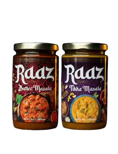1 Butter Masala + 1 Tikka Masala Flavor Indian Sauce