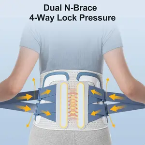 Unisex Ergonomic Lumbar Back Brace - Adjustable Posture Corrector, Spinal Adjustable Breathable Lightweight Waist Support Belt, Slim Fit Wellness Essential for Desk Jobs, Driving( S-3XL)