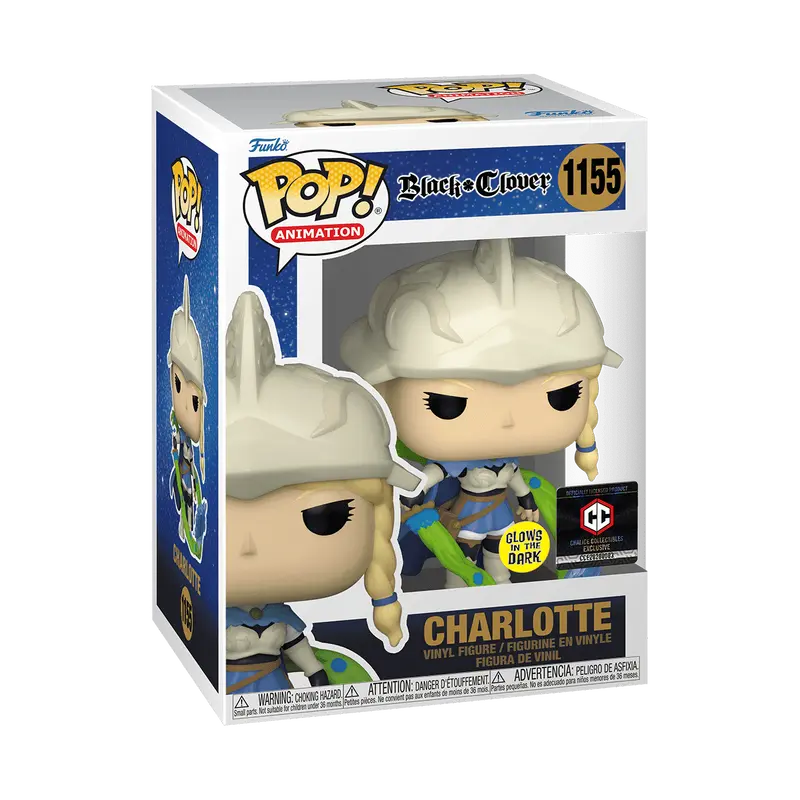 Funko Pop! Black Clover - Charlotte (Glow) (Chalice Collectibles) (Common) #1155 Exclusive Collectible Pop Vinyl Figure