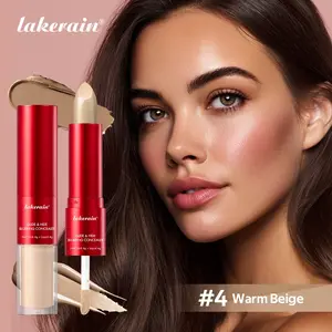 Long-lasting Glide&Hide Blurring Concealer, High-Coverage Concealer, Conceals Dark Circles and Wrinkles, Dual formula Including Liquid Tip & Balm Stick, Waterproof & Sweatproof, Smoothes & Brightens, Travel-Friendly Cosmetics