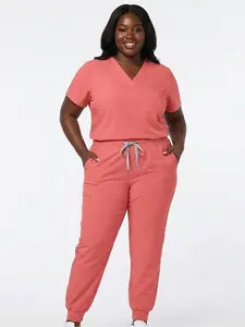 Unisex, Large Size, Scrub Set, Wide Range, Extended Sizing, Men & Women, Classic V-Neck, Easy Care, Healthcare Uniform