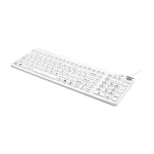 Man & Machine RCLP-W5 C3 Tactile Feedback Keyboard - White, Spill-Proof, USB-A, Cleaning Keyboards (Computers & Office Equipment Accessory)