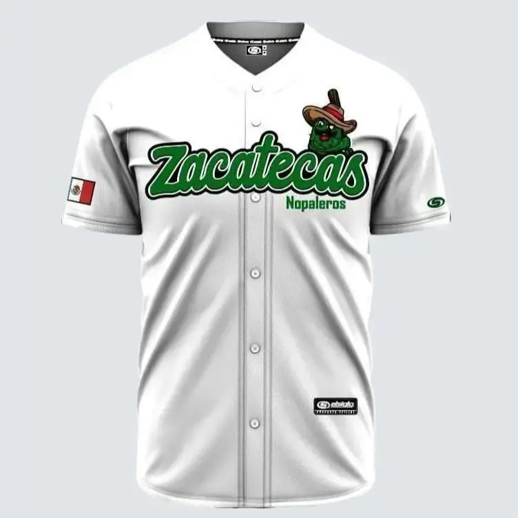 (WHITE) ZACATECAS BASEBALL JERSEY
