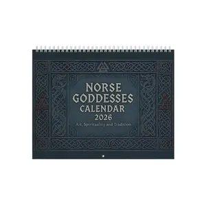 2026 Norse Goddesses Calendar, 2026 Yearly Wall Calendar, Full Year Wall Calendar, Norse Mythology Calendar 2026, Viking Calendar 0
