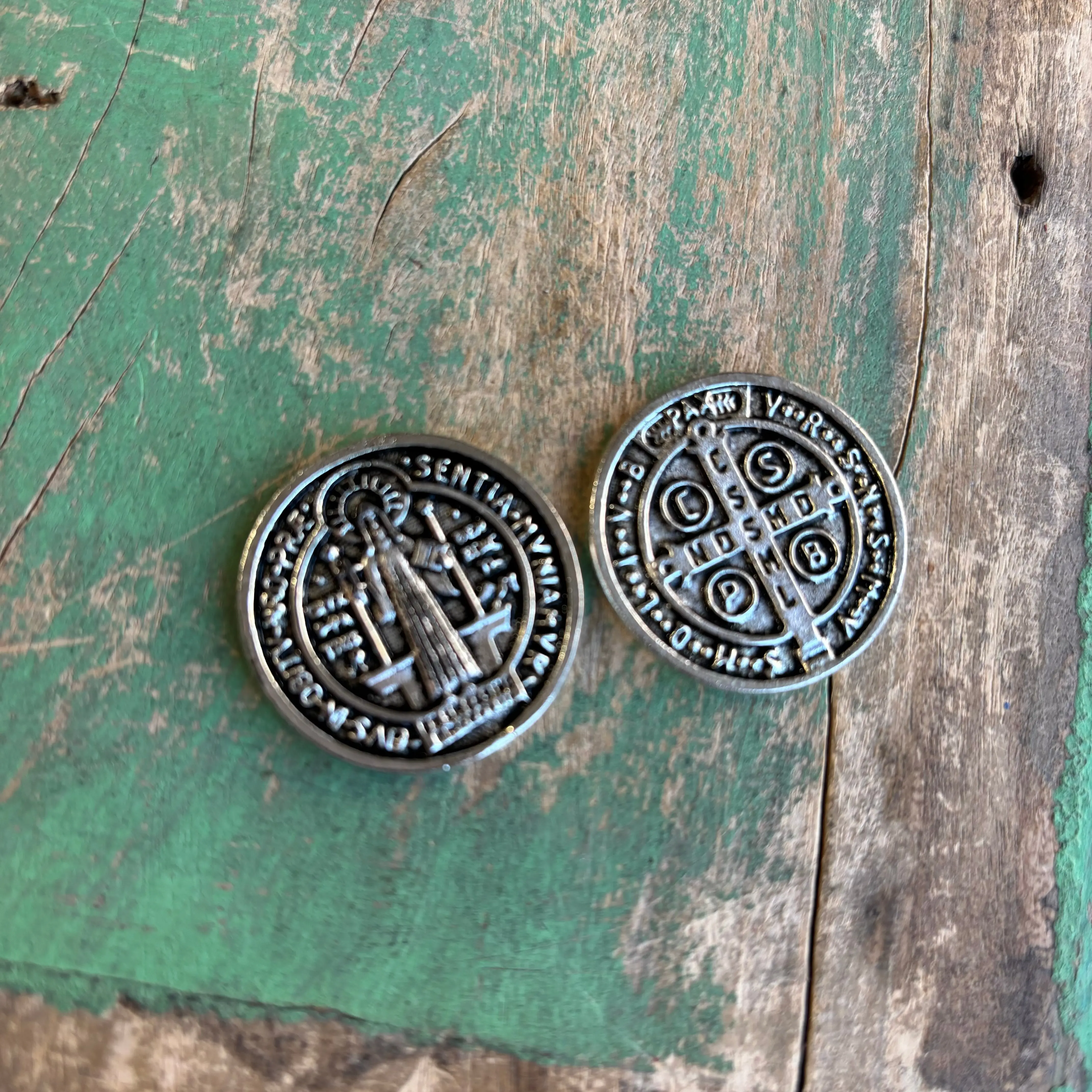 St Benedict Pocket Coin - Single Coin with Unique Design and Features