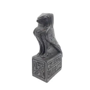 Egyptian God Horus Falcon with Cobra Statue - Made in Egypt