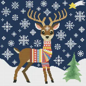 Christmas Deer - PDF Cross Stitch Pattern