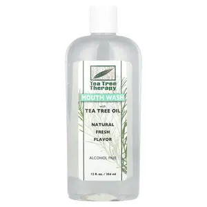 Tea Tree Therapy Mouthwash with Tea Tree Oil, Alcohol Free, Natural Fresh, 12 fl oz (354 ml)
