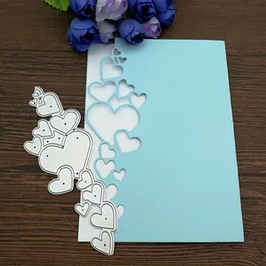Heart-Shaped Metal Cutting Dies - Lace Edge Frame Stencils for DIY Scrapbooking Decorative Embossing Handcraft Die Cutting Template