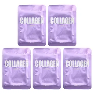 Lapcos Collagen Firming Beauty Sheet Mask Set, 5 Sheets, 0.84 fl oz (25 ml) Each