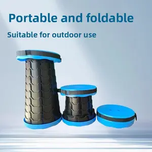 Folding Telescopic Stool Rainbow Portable Outdoor Adjustable Plastic Stool for Hiking Fishing Picnics Concerts Lightweight Compact Durable Frame party seating