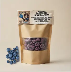 BlueBerry Buck Biscuits Freeze Dried Dog Biscuit Treats