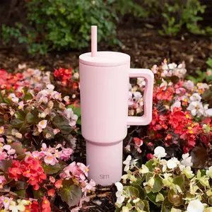 Simple Modern 40 fl oz Insulated Stainless Steel Trek Tumbler with Straw Lid - Blush