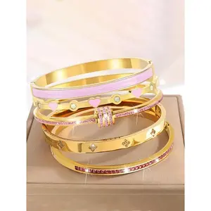 Elegant Fashionable Bracelet Set, Stainless Steel Fashion Eternal Lightweight Bracelet, Perfect for Parties, Gatherings, and Birthday Gifts