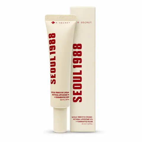 KSECRET SEOUL 1988 Eye Cream with 4% Retinal Liposome & Fermented Bean for Wrinkles Dark Circles Lightweight Hyaluronic Acid Moisturizer Niacinamide 30ml - Pigmentation