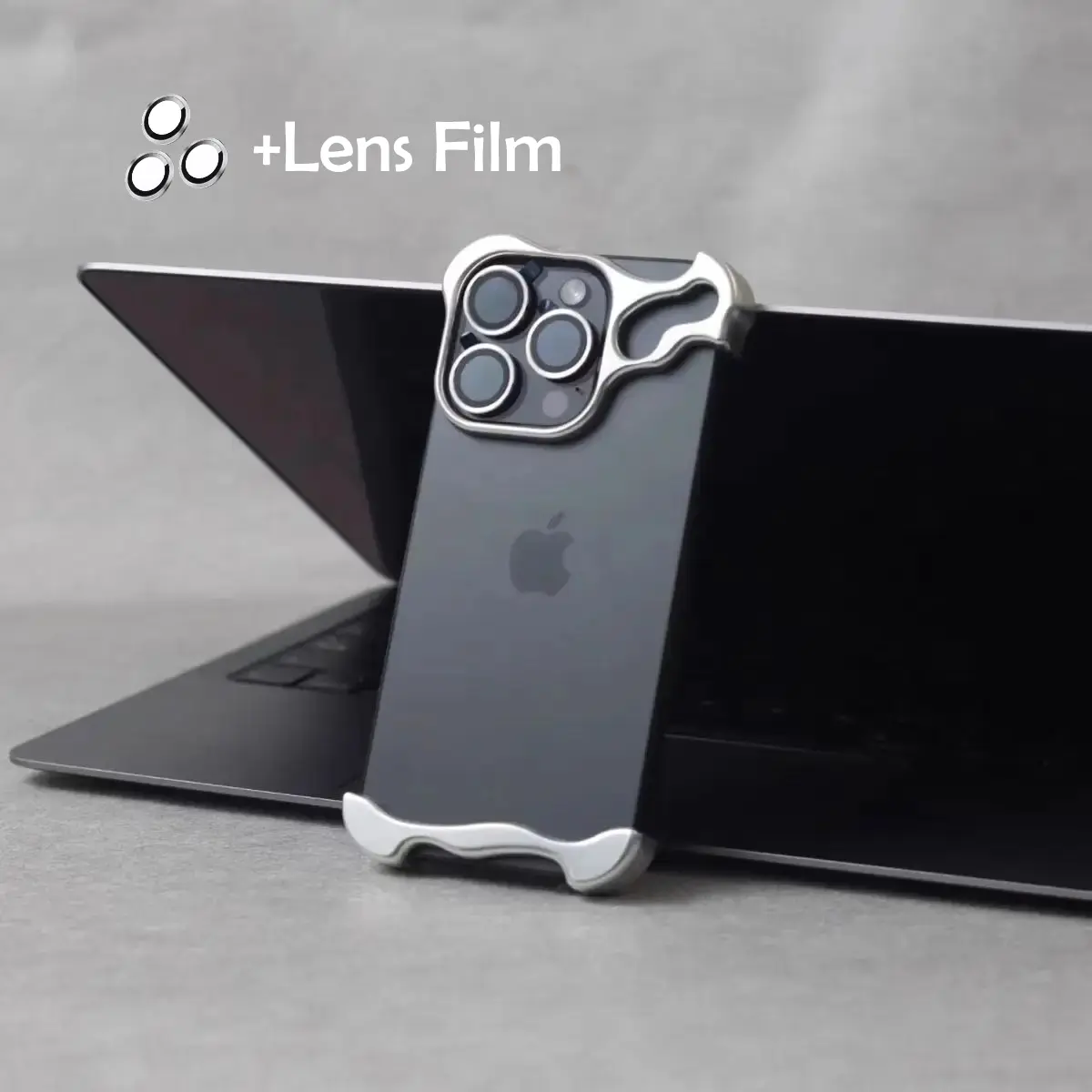 Luxury Irregular Aluminum Alloy Bumper Phone Case For Compatible With lphone 11 12 13 14 15 16Plus Pro Max phone cases cellphone smartphone Lens Film Protection Metal Cover