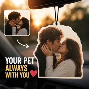 Car/Home/Office Picture Air Purifier - Customized Couple Air Purifier, Personalized Couple Photos, Double sided Printed Hanging Car Decorations, Pet Enthusiast Commemorative Gifts, Halloween | Christmas Gifts