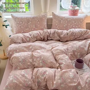 3-Piece Farmhouse Floral Bedding Set, Includes 1 duvet cover& 2 Pillowcases, Soft Bedding Sets, Breathable Fabric, All-Season Use, Easy Care, Perfect Gift