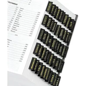 Tabs for Women & Men, Laminated  Tabs for Study , Large Print  Tabs for Easy Navigation,  Index Tabs, 66 Tabs Old &  Testament, Extra 9 Blank Tabs - Black