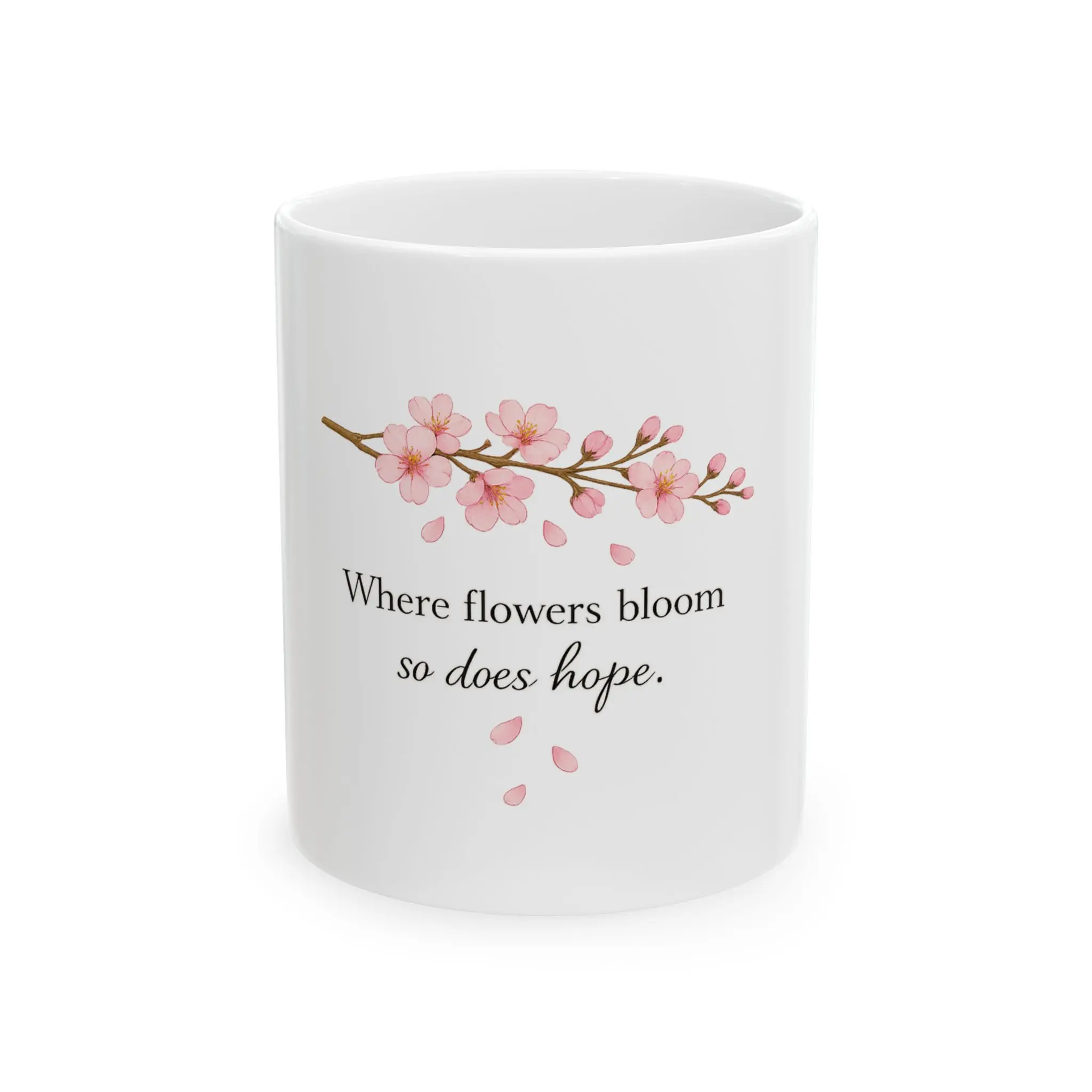 Cherry Blossom Ceramic Mug | Sakura Floral Coffee Tea Cup