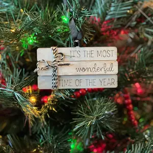 It’s The Most Wonderful Time Of The Year Ornament Christmas Gift Tree Decoration Decor