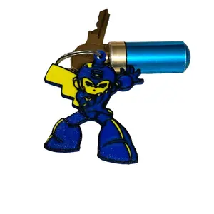 3D Printed Mega Pika Keychain Mega Man + Pikachu Crossover