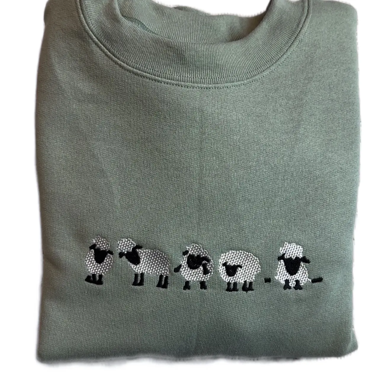 Sheep Embroidered Sweatshirt