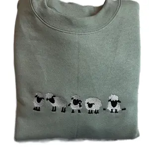 Sheep Embroidered Sweatshirt