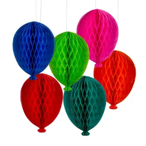 Honeycomb Hanging Balloon Decorations - 6 Pc.