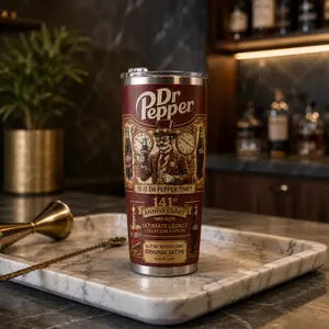 Pepper 141st Anniversary Limited Edition 20oz Stainless Steel - Ultimate Legacy Collector Edition Travel Mug - Steampunk Vintage Cup - Since 1885 Original Recipe Soda Fan Gift, Father's Day Gift, Vacuum Cup, Double Wall