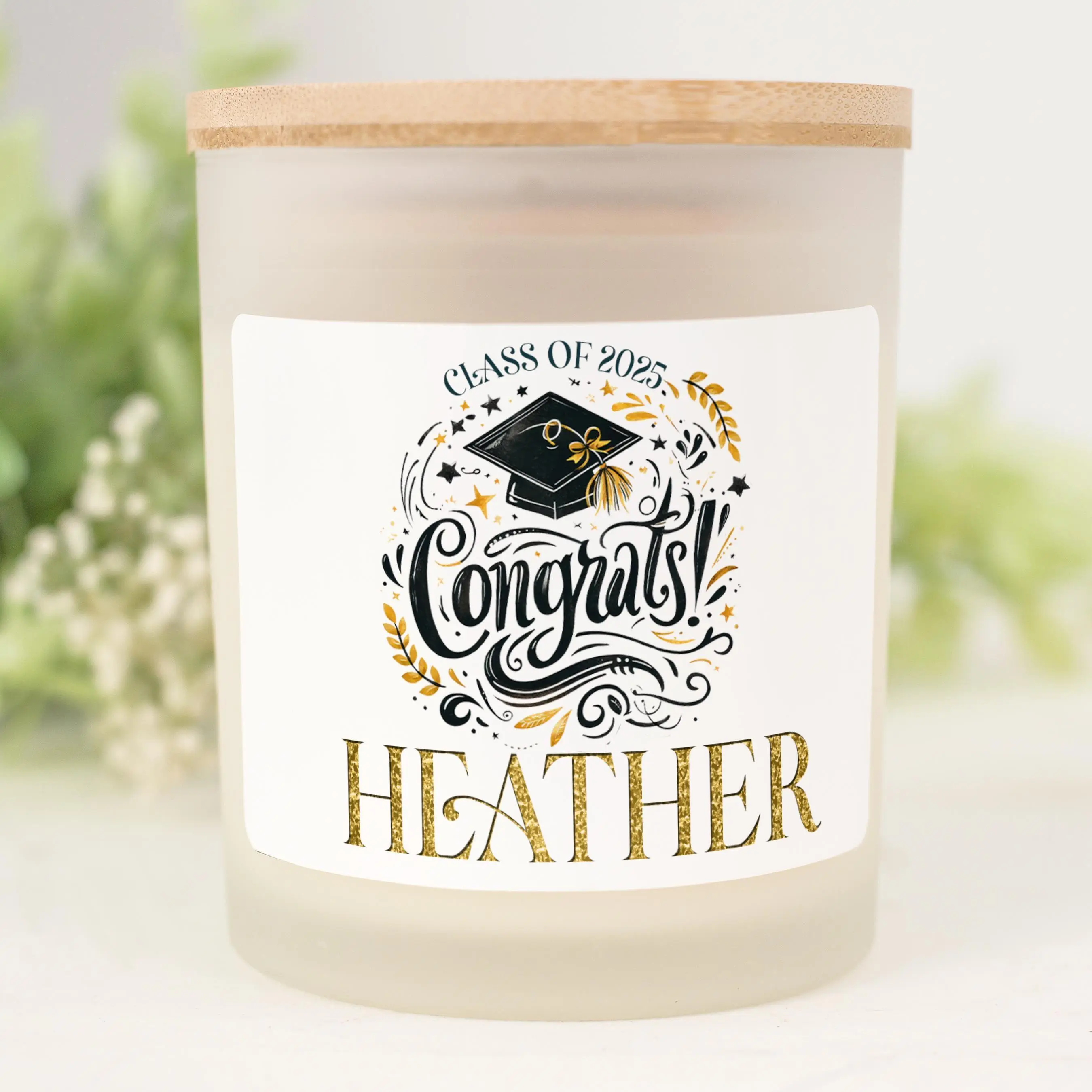 Personalized Graduation Gift, Custom Name Candle Gifts, Masters Bachelor's College High School Graduate, Class of 2025, Graduation Gift Idea'