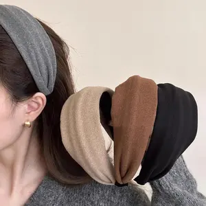 Vintage Solid & Leopard Print Cotton Headbands for Women Girls, Soft Elastic Hair Hoops, Sweet Stylish Hair Bands, Comfortable Breathable Hair Accessories, Versatile Headwear for Daily Wear, Dating, Shopping, Outdoor Activities & Casual Matching