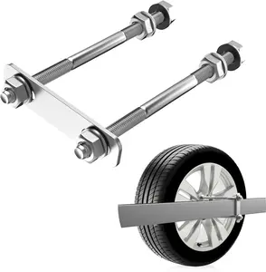 Spare Tire Carrier, 120LBS Weight Capacity Boat Trailer Spare Tire Mount, Universal Upgrade Designed Trailer Spare Tire Holder, Fits 4 & 5 & 6 Lugs Wheels on The Various Bolt Patterns