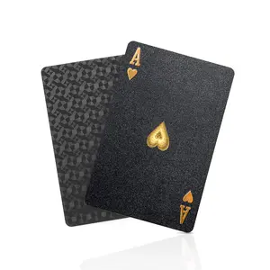 Diamond Waterproof Black Playing Cards, Poker Cards, HD, Deck of Cards