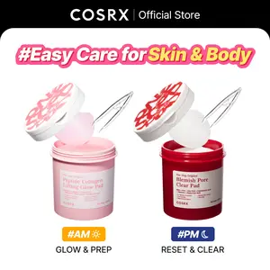 [NEW] [COSRX Official] Simple Routine for Face & Body : AM Glow + PM Reset Toner Pad Duo , Peptides + collagen, BHA + PHA + LHA
