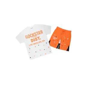 Scottie White/Orange Painter T-Shirt/Short Set