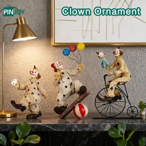Circus clown figurine, Decorative Figurines, creative home decor, tabletop accessory, festive and cute decoration