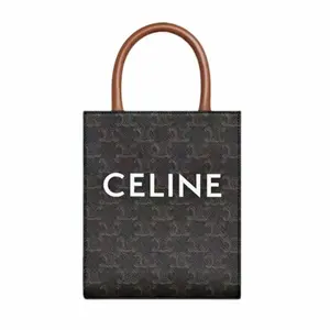 Pre-owned Celine Triomphe Leather Cabas mini Claude Shoulder Bag