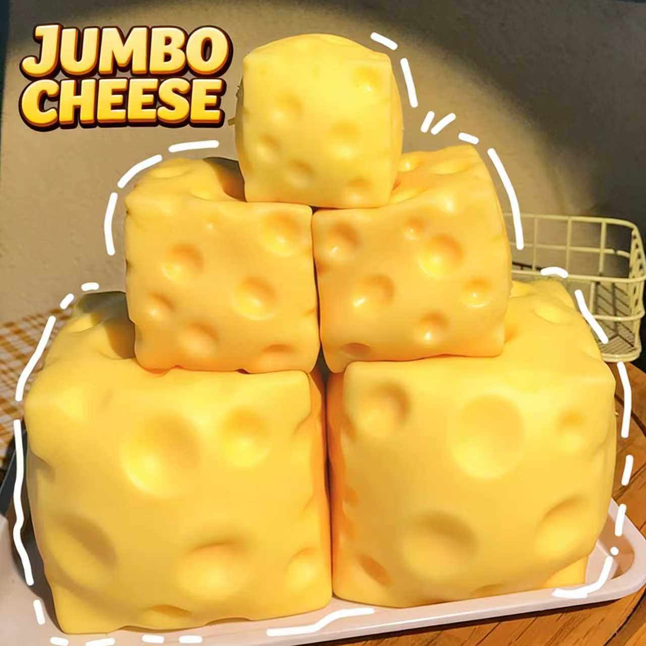 New Square Cheese Fidget Toy, Ultra Soft Slow Rising Sensory Toy, Cute Stress Relief Squishy for Young Adults, Trendy Decompression Gift Idea