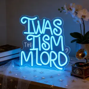 I WAS TISM MY LORD Neon Light, versatile wall decor for home, bar, studio, club, wedding, birthday, theme party & holiday, nice surprise gift.