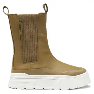 PUMA Womens Mayze Stack Round Toe Platform Chelsea Pull On Casual Boots Ankle Low Heel 1-2" - Brown PUMA Womens Mayze Stack Round Toe Platform Chelsea Pull On Casual Boots Ankle Low Heel 1-2" - Brown