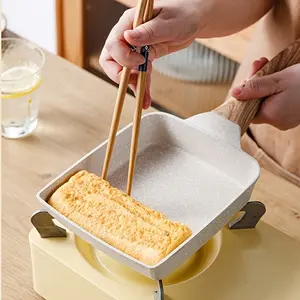 Japanese Style Non-Stick Tamagoyaki Pan, Versatile Stoneware Frying Pan for Steak and Eggs, Perfect for Breakfast Cooking